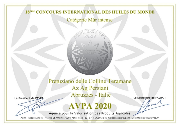 Certificato AVPA 2020